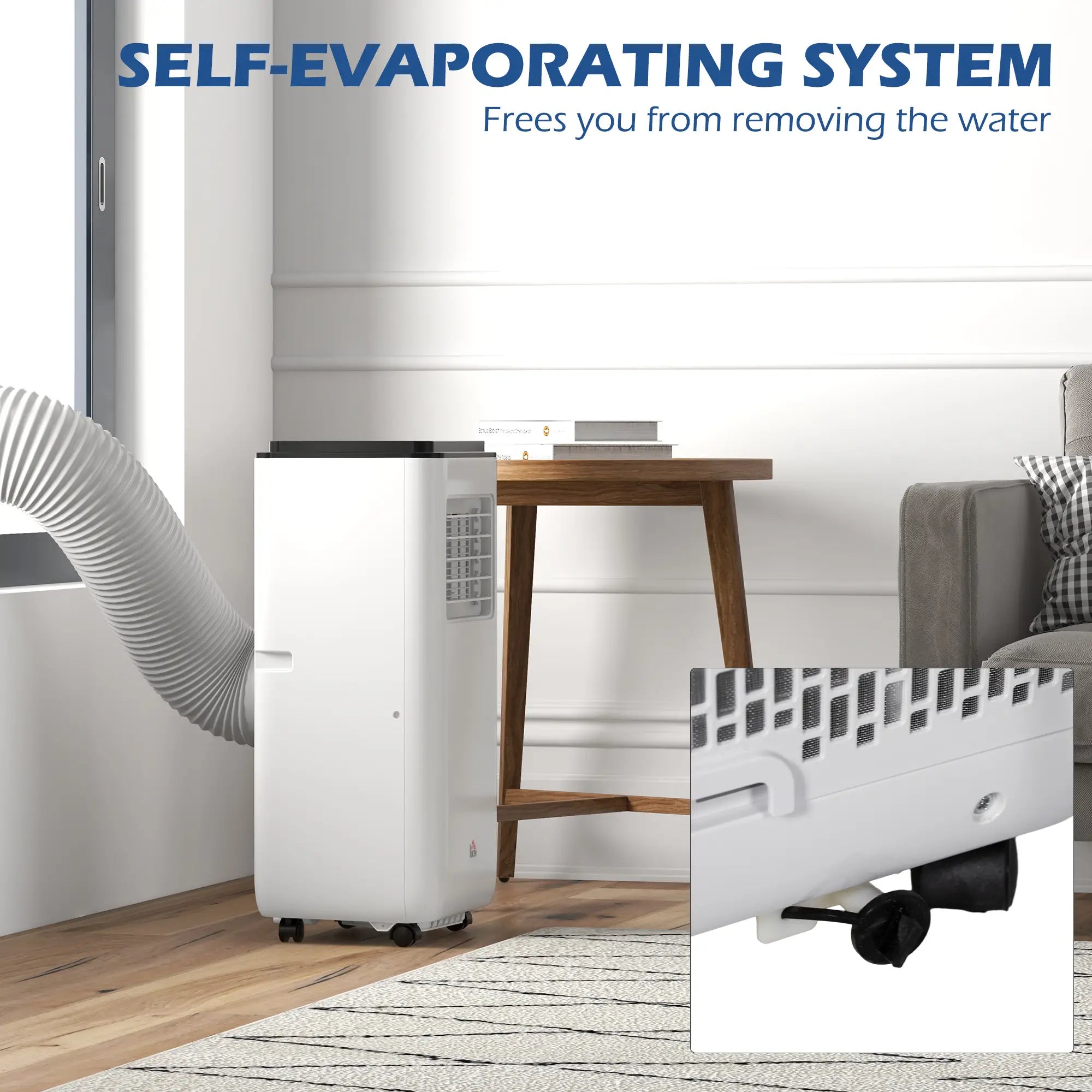 8,000 BTU Mobile Air Conditioner, 345 Sq. Ft., Dehumidifier Fan, White Air Conditioner at Gallery Canada