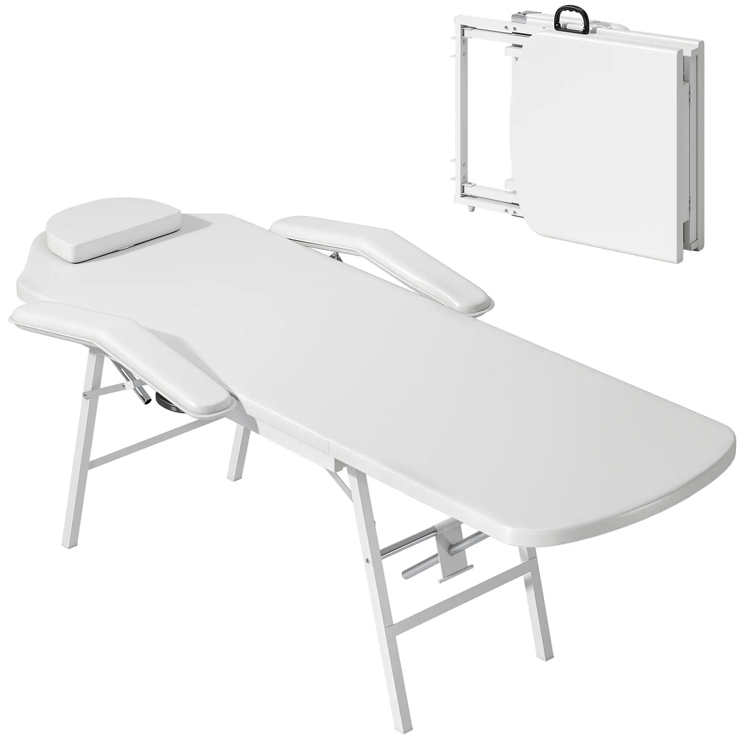 Portable Foldable Massage Table, White Portable Massage Tables White at Gallery Canada