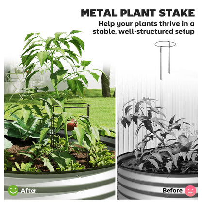 6' x 3' x 1' Galvanized Raised Garden Bed, Metal Plant Stake, Silver Raised Garden Beds at Gallery Canada