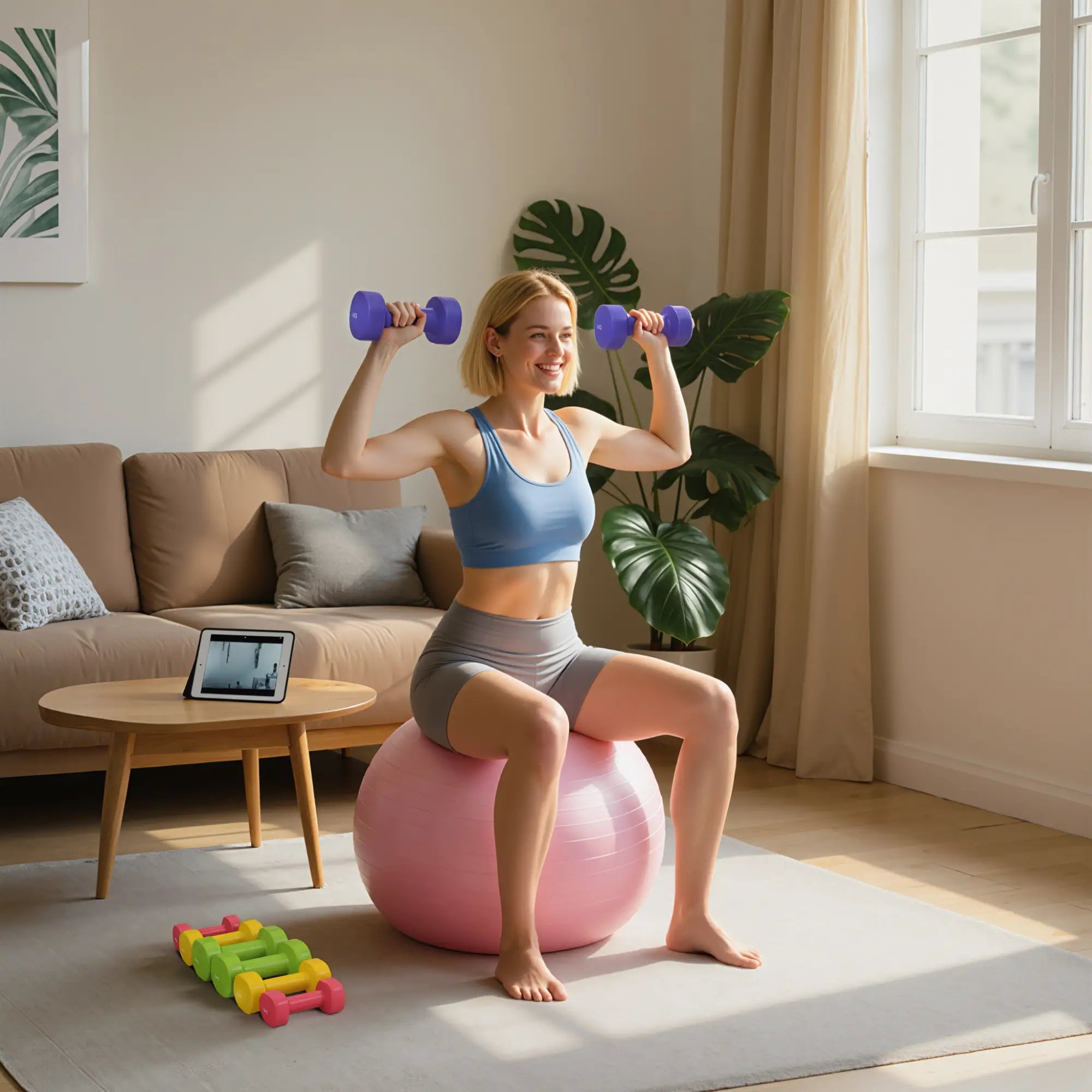 44lbs Hex Dumbbell Set, Hand Weights for Home Gym, Multi-Colour Dumbbells & Barbells at Gallery Canada