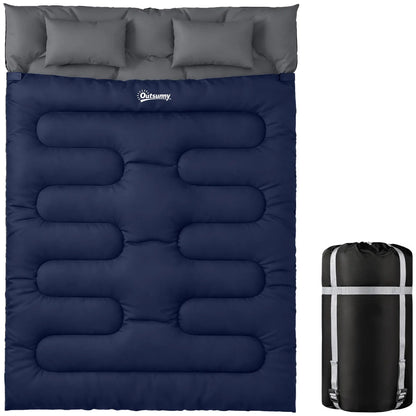 Queen Size Double Sleeping Bag For Adults, Cold Weather, Blue Camping Cots at Gallery Canada