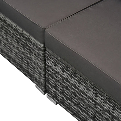 6-Piece Outdoor PE Rattan Sofa Set, Thick Cushions, Glass Top Table, Charcoal, Mixed Grey Patio Furniture Sets at Gallery Canada