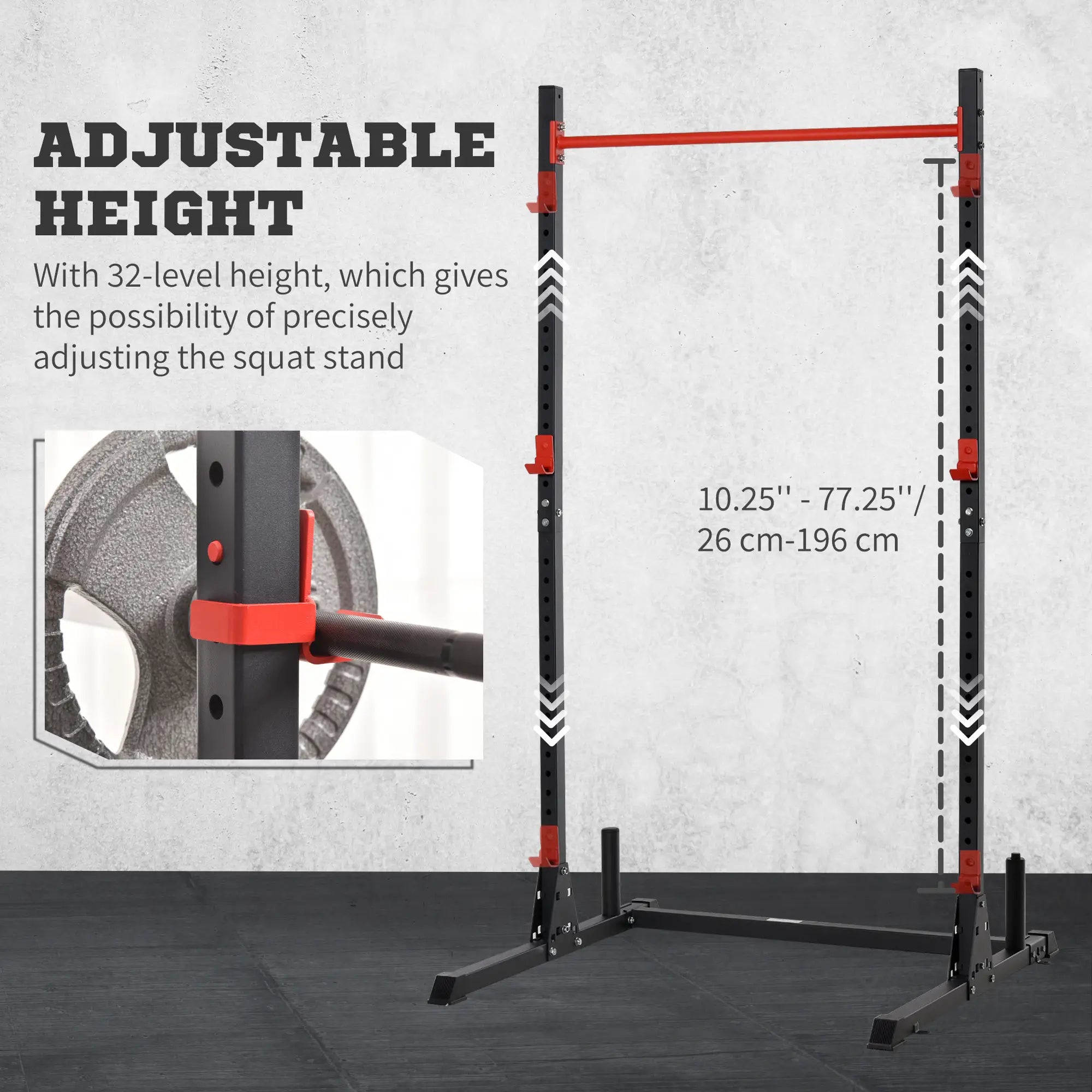 Adjustable Barbell Power Rack, Squat Stand, Strength Training, Home Gym, Black Power Towers at Gallery Canada