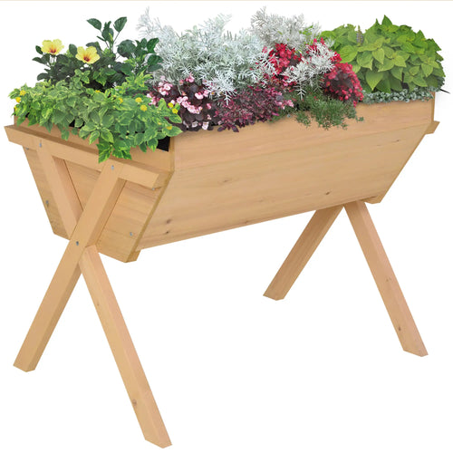 39'' x 28'' Raised Garden Bed with Legs, Elevated Wooden Planter Box