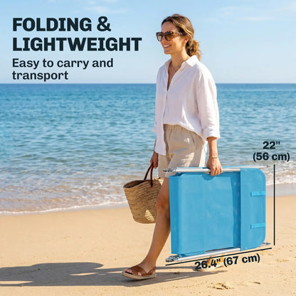 Folding Chaise Lounge Chairs Set of 2, Outdoor Reclining, Blue Lounger Chairs at Gallery Canada