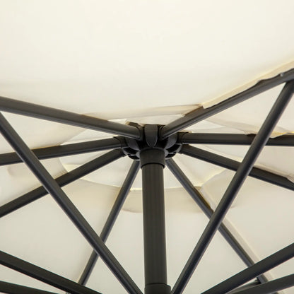 Deluxe Cantilever Umbrella, Φ10', Banana, Outdoor Sunshade, Beige Cantilever Umbrellas at Gallery Canada