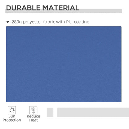 12' x 10' Manual Retractable Awning, Adjustable Sunshade, Dark Blue Patio Awnings at Gallery Canada