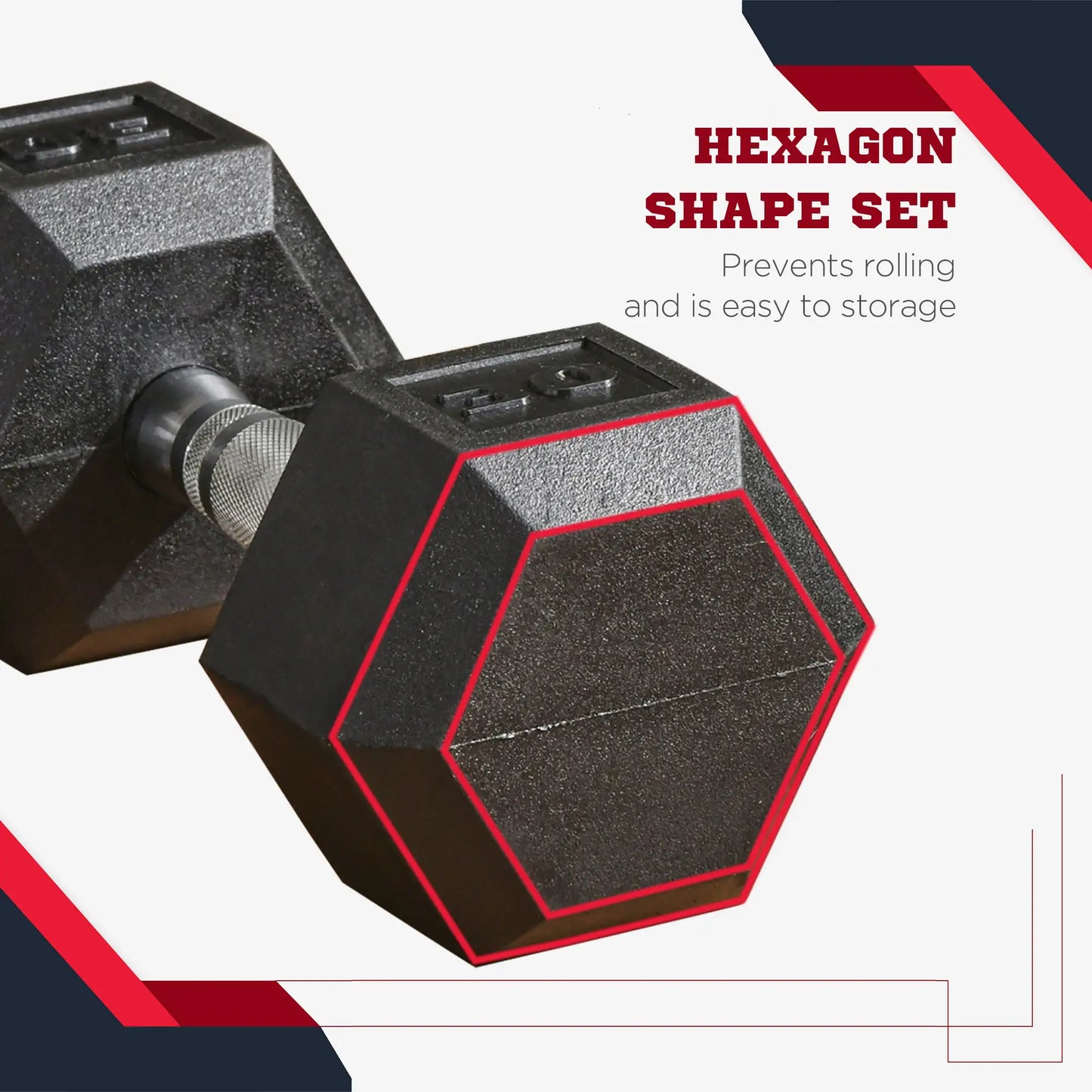 Rubber Dumbbells Weight Set, 60lbs Total, 30lbs Each, Black Dumbbells & Barbells at Gallery Canada