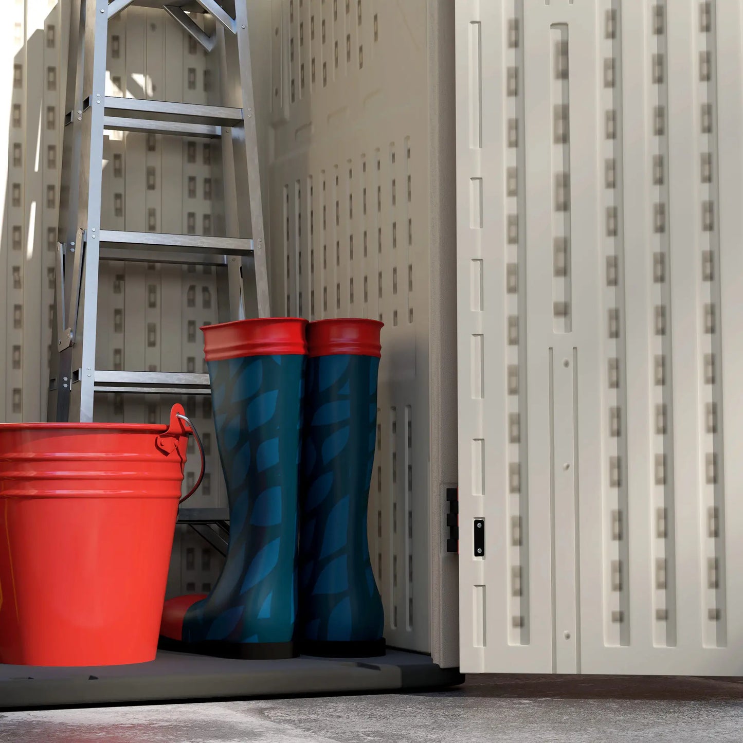 185 Gallon Outdoor Storage Cabinet, Openable Top, Lockable Doors Sheds at Gallery Canada