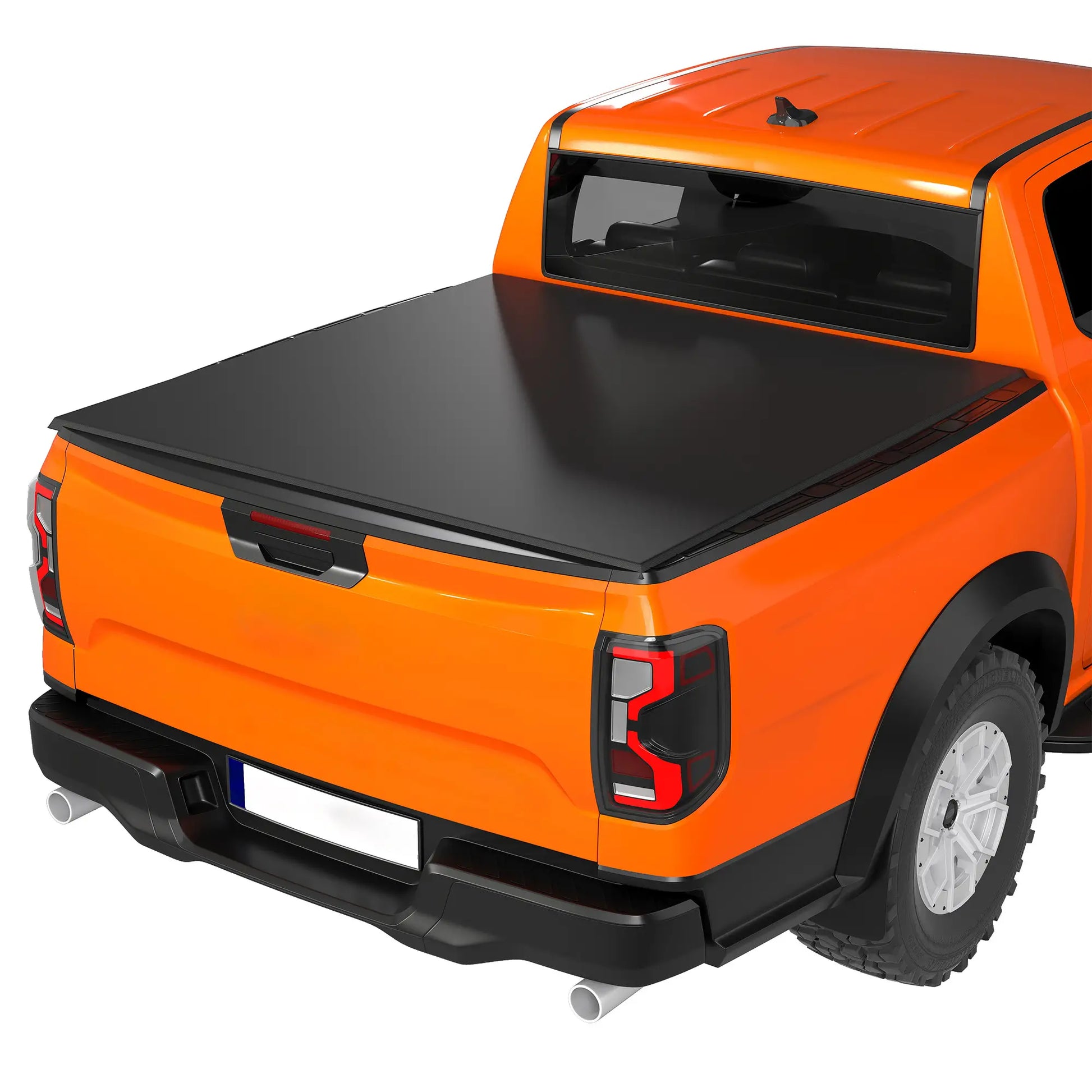 6.5ft Soft Tri-Fold Tonneau Cover, Black Automotive Black at Gallery Canada