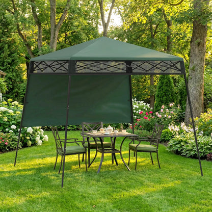 7' x 7' Pop Up Canopy Gazebo Tent, Adjustable Legs, Green Pop Up Canopies at Gallery Canada