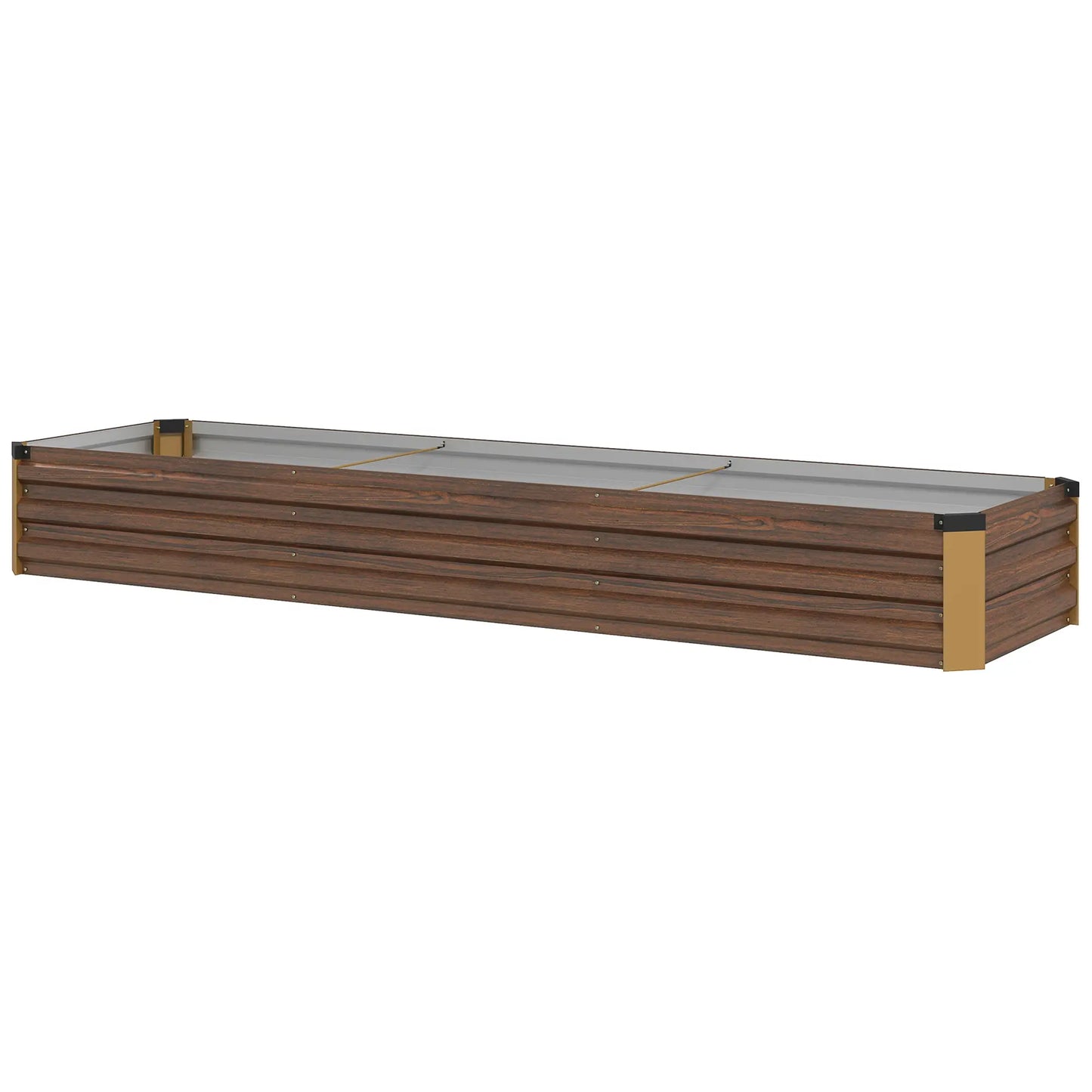 8'x2'x1' Galvanized Raised Bed, Elevated Planter Box, Dark Brown Raised Garden Beds Dark Brown at Gallery Canada