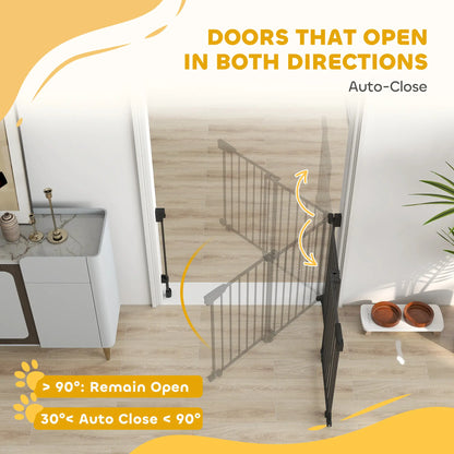 29"-44" Wide Pet Gate, 29" H, Auto-Close, Wall-Mounted Pet Gates at Gallery Canada