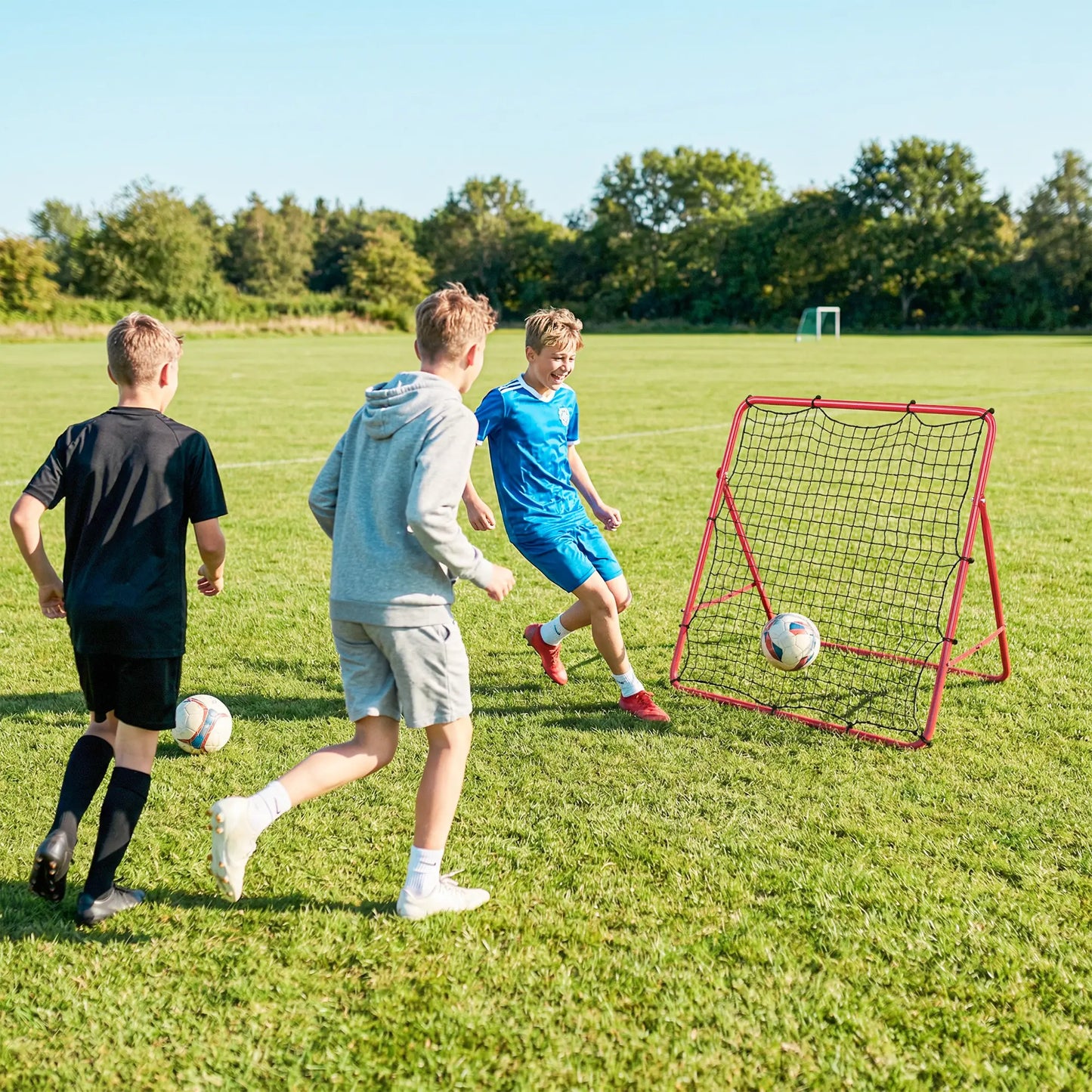 5 Angles Adjustable Soccer Rebounder Net, Multi-Sport Training, Red Soccer at Gallery Canada