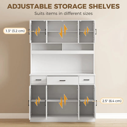 73 In Pantry Cabinet With Charging Station, White Kitchen Pantry Cabinets at Gallery Canada