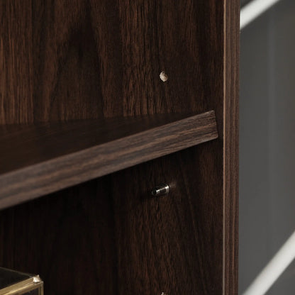 Small Wood Bookshelf, 2 Tier Storage Rack, Walnut Small Bookshelves at Gallery Canada