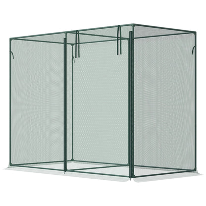 6.5 x 3.3ft Crop Cage, Plant Protector, Zippered Door, Storage Bag, Green Walk In Greenhouses Green at Gallery Canada
