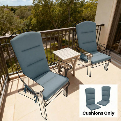 Adirondack Chair Replacement Cushion, With Back And Ties, Dark Grey Patio Chair Cushions at Gallery Canada