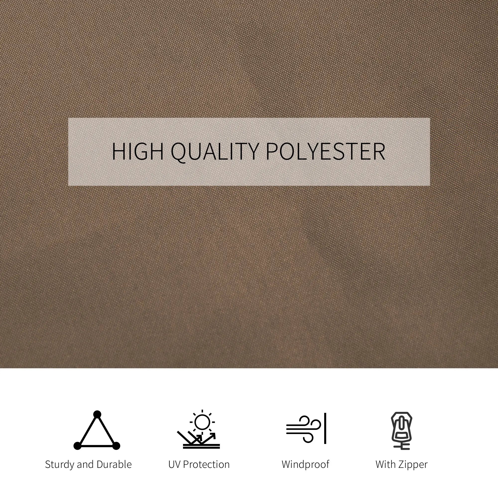 10' x 12' Gazebo Sidewall Set, 4 Panels, Hooks, C-Rings, Brown Gazebo Sidewalls at Gallery Canada