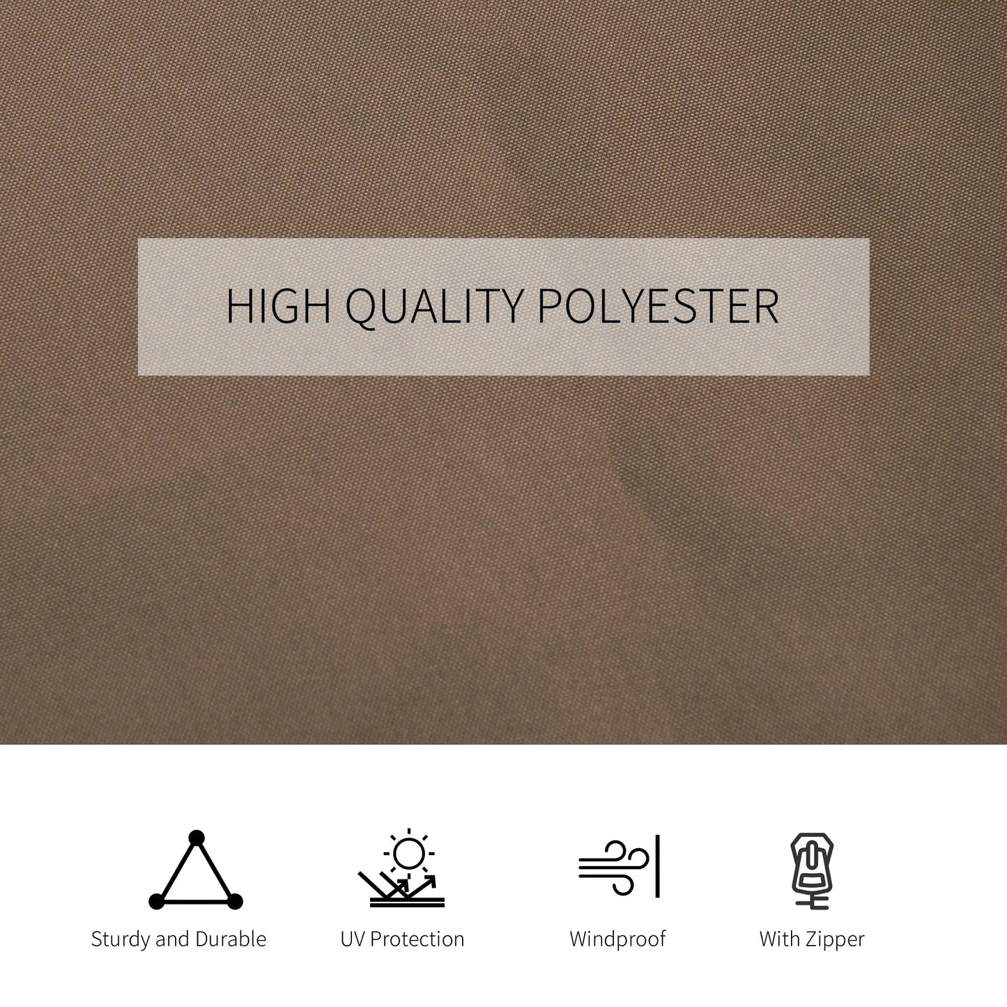 10' x 12' Gazebo Sidewall Set, 4 Panels, Hooks, C-Rings, Brown Gazebo Sidewalls at Gallery Canada