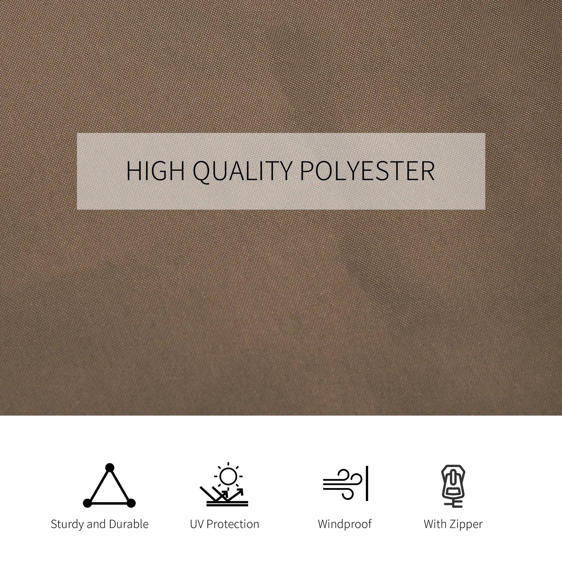 10' x 12' Gazebo Sidewall Set, 4 Panels, Hooks, C-Rings, Brown Gazebo Sidewalls at Gallery Canada