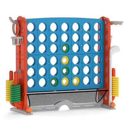 Jumbo 4-To-Score Game With Ring-Toss And Basketball Hoop, Blue, Orange Lawn Games at Gallery Canada