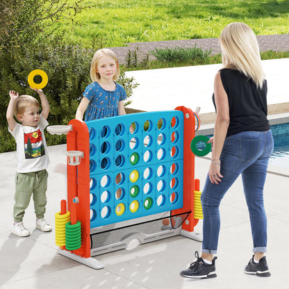 Jumbo 4-To-Score Game With Ring-Toss And Basketball Hoop, Blue, Orange Lawn Games at Gallery Canada