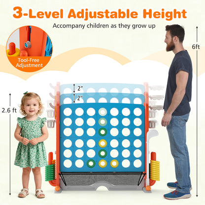 Jumbo 4-To-Score Game With Ring-Toss And Basketball Hoop, Blue, Orange Lawn Games at Gallery Canada