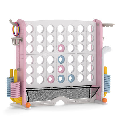 Jumbo 4-To-Score Game With Ring-Toss And Basketball Hoop, Pink Lawn Games at Gallery Canada