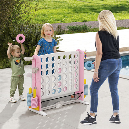 Jumbo 4-To-Score Game With Ring-Toss And Basketball Hoop, Pink Lawn Games at Gallery Canada