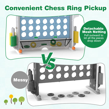 Jumbo 4-To-Score Game, Ring-Toss And Basketball Hoop, Light Blue Lawn Games at Gallery Canada