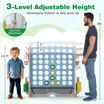 Jumbo 4-To-Score Game, Ring-Toss And Basketball Hoop, Light Blue Lawn Games at Gallery Canada