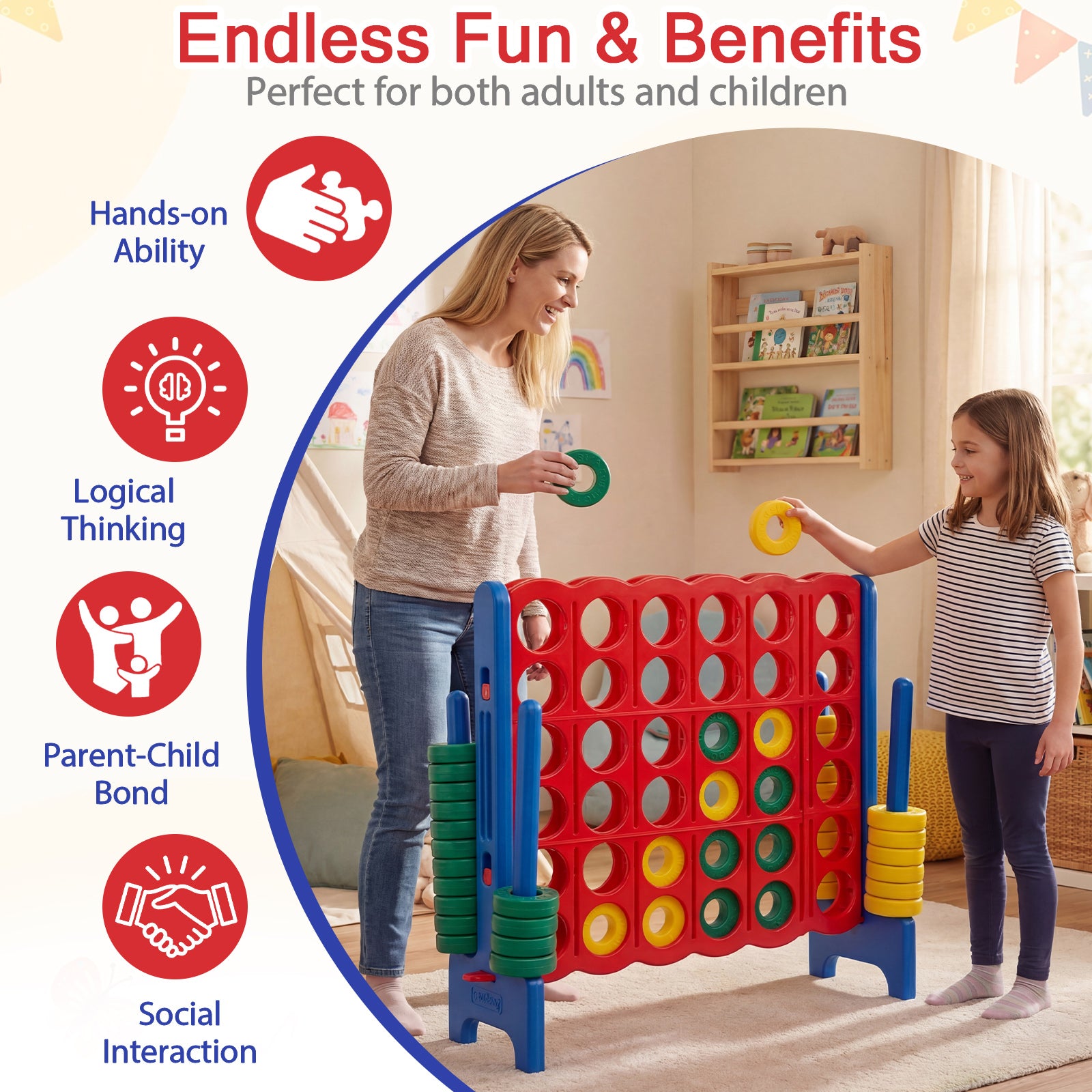 Jumbo 4-To-Score Game Set, 3.5FT Tall By 4FT Wide, Blue Lawn Games at Gallery Canada