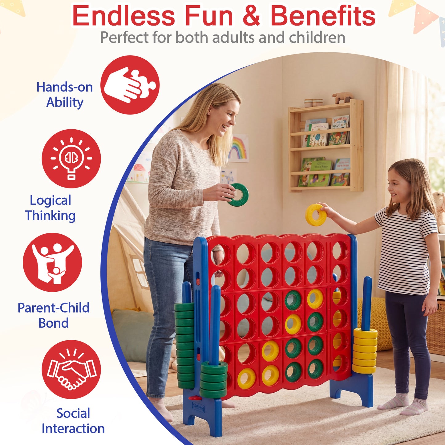 Jumbo 4-To-Score Game Set, 3.5FT Tall By 4FT Wide, Blue Lawn Games at Gallery Canada
