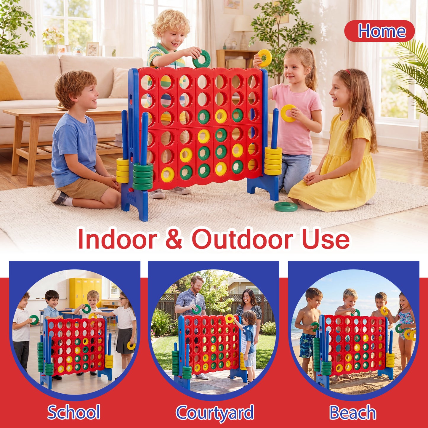 Jumbo 4-To-Score Game Set, 3.5FT Tall By 4FT Wide, Blue Lawn Games at Gallery Canada