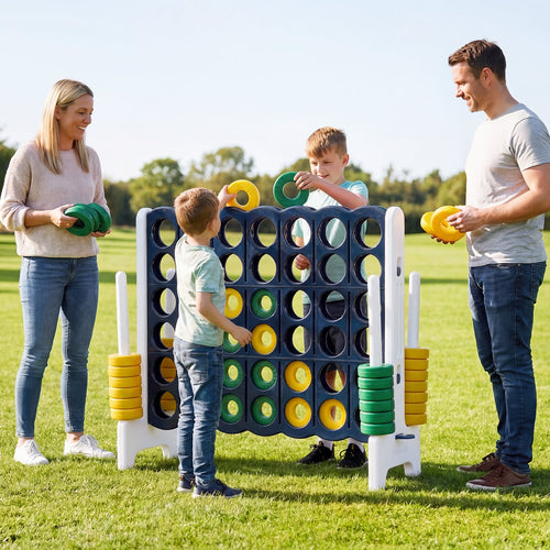 Jumbo 4-To-Score Game Set, 3.5FT Tall By 4FT Wide, Black