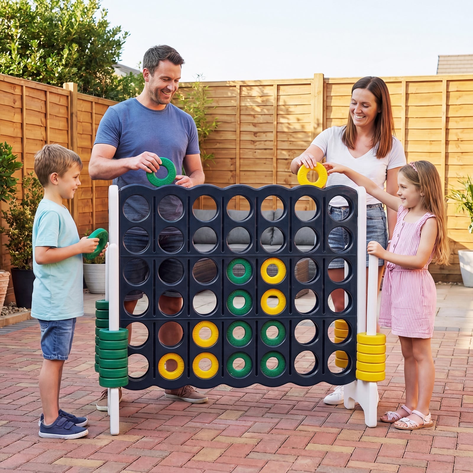 Jumbo 4-To-Score Game Set, 3.5FT Tall By 4FT Wide, Black Lawn Games at Gallery Canada