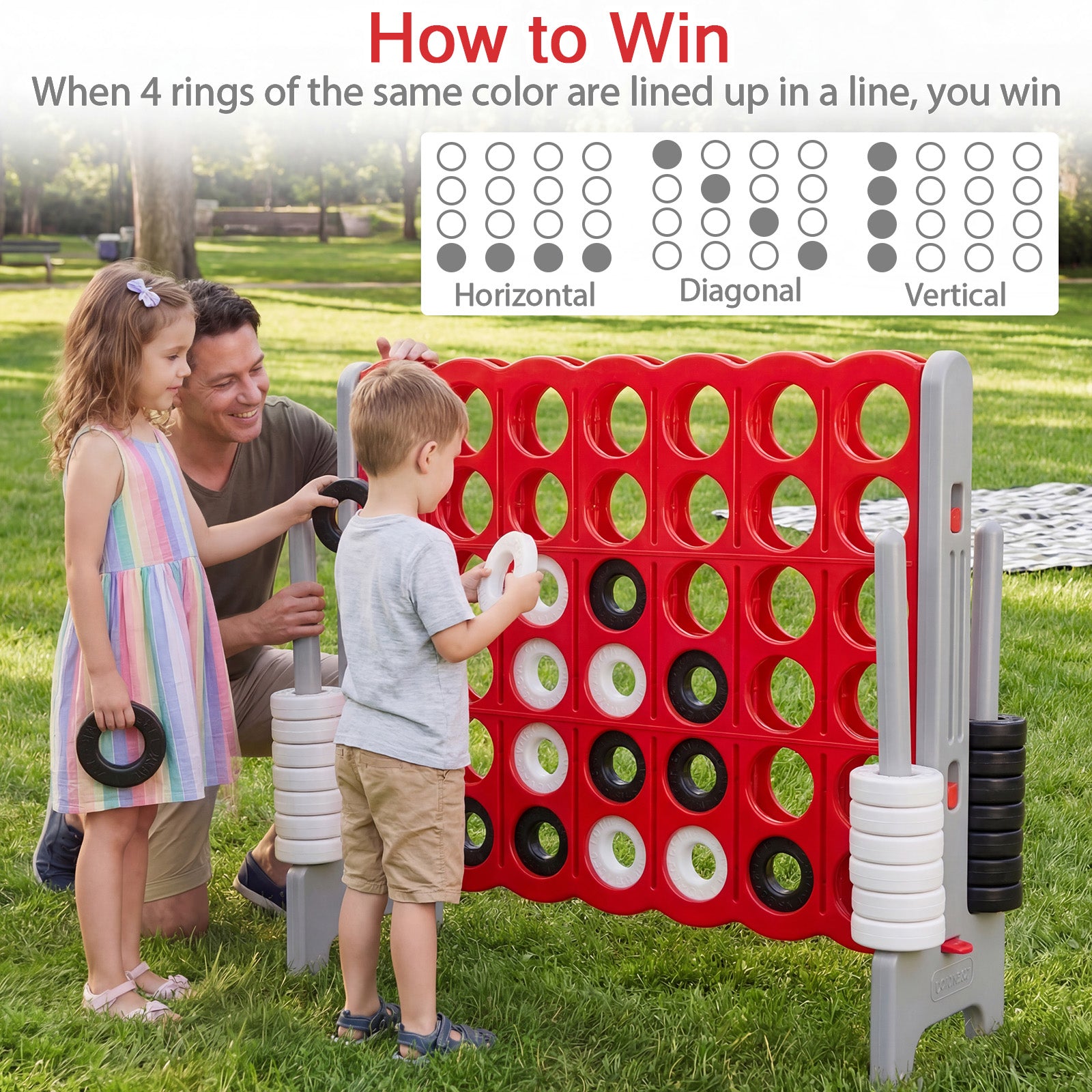 Jumbo 4-To-Score Game Set, 3.5FT Tall By 4FT Wide, Gray Lawn Games at Gallery Canada