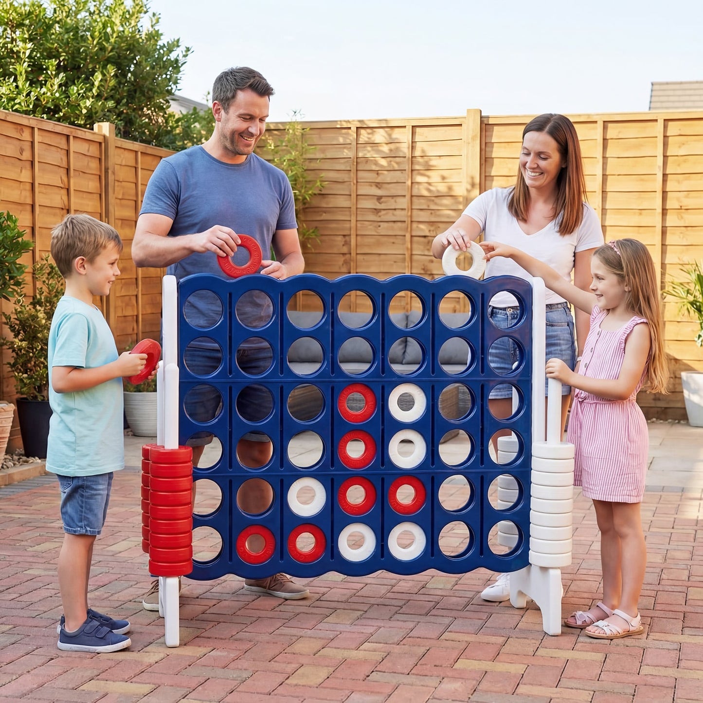Jumbo 4-To-Score Game Set, 3.5FT Tall By 4FT Wide, White Lawn Games at Gallery Canada