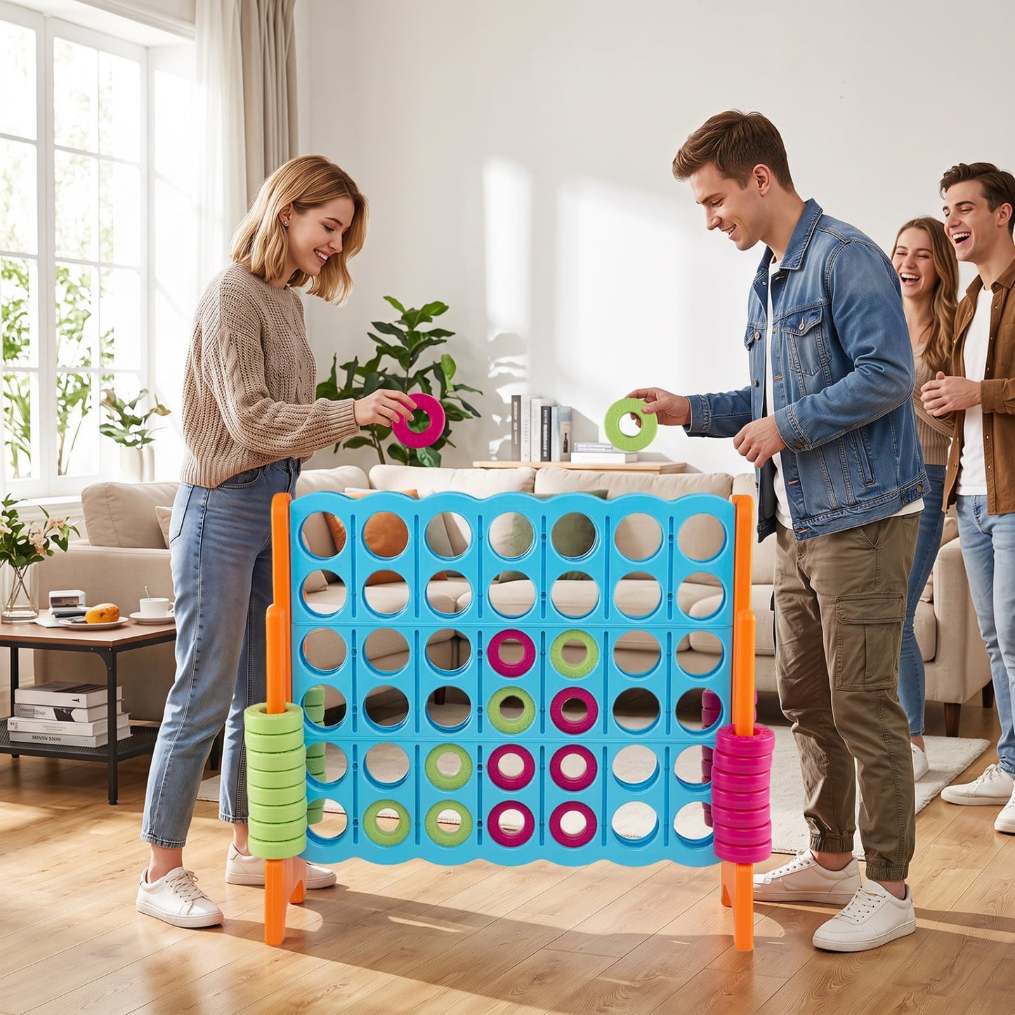 Jumbo 4-To-Score Game Set, 3.5FT Tall, 4FT Wide, Orange