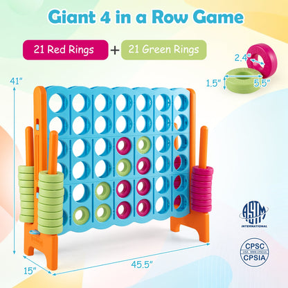 Jumbo 4-To-Score Game Set, 3.5FT Tall, 4FT Wide, Orange