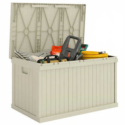 70 Gallon Resin Deck Box, Waterproof Outdoor Storage Container Patio Storage Boxes at Gallery Canada