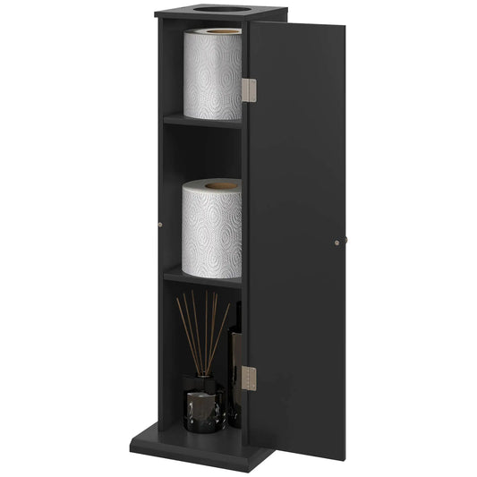 Small Toilet Paper Cabinet, Bathroom Corner Storage, Black Bathroom Cabinets Black at Gallery Canada