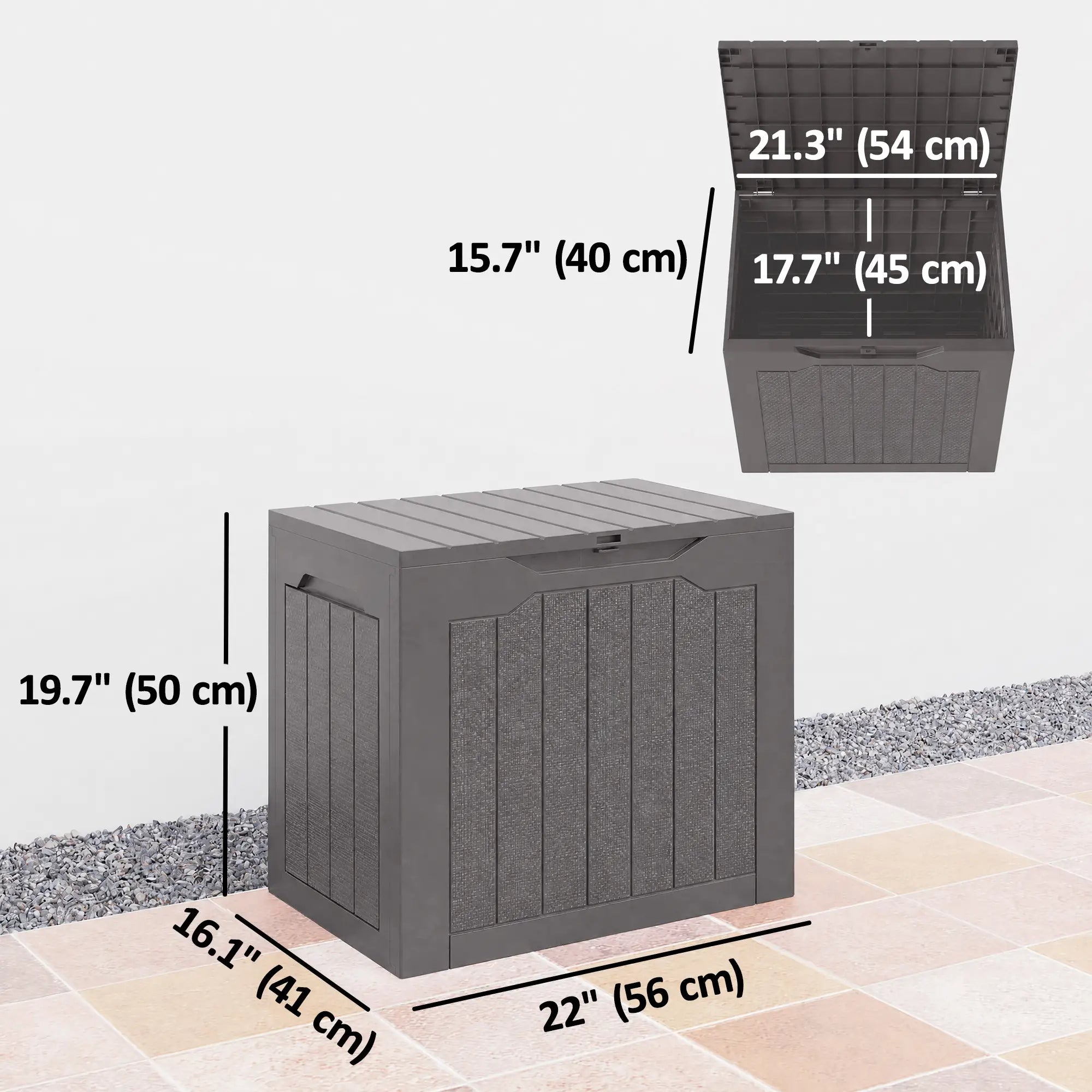 30 Gallon Resin Deck Box, Waterproof UV Resistant Outdoor Storage Deck Box & Outdoor Storage at Gallery Canada