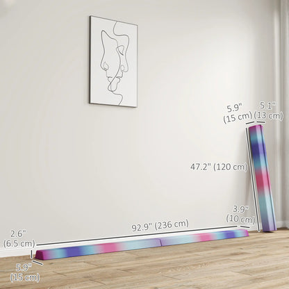 7.7ft Folding Balance Beam, Gymnastics Equipment, Anti-Slip, Multicolour Gymnastics Mats at Gallery Canada