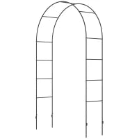 7.9FT Metal Garden Arch Trellis, Outdoor Arbor for Climbing Plants