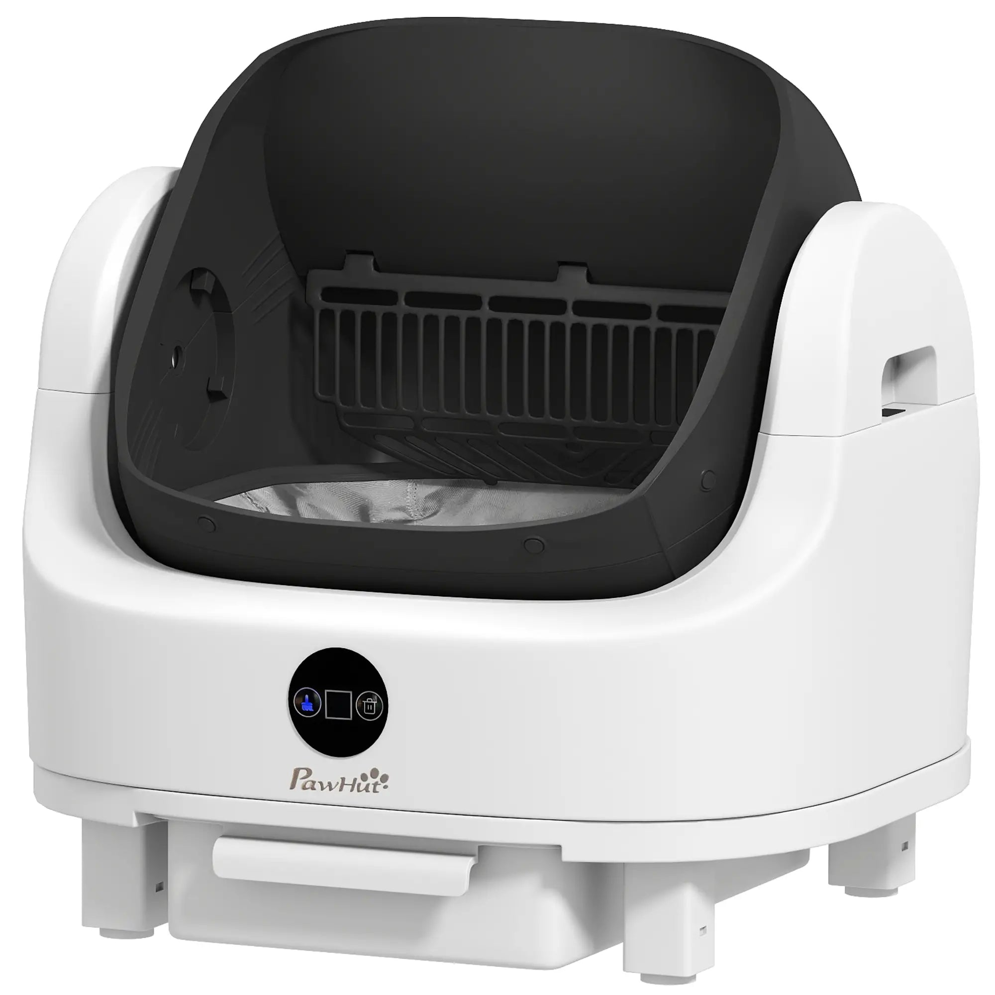 Open Top Self Cleaning Cat Litter Box, Automatic with Safety Protection Cat Litter Box Enclosures White, Black at Gallery Canada
