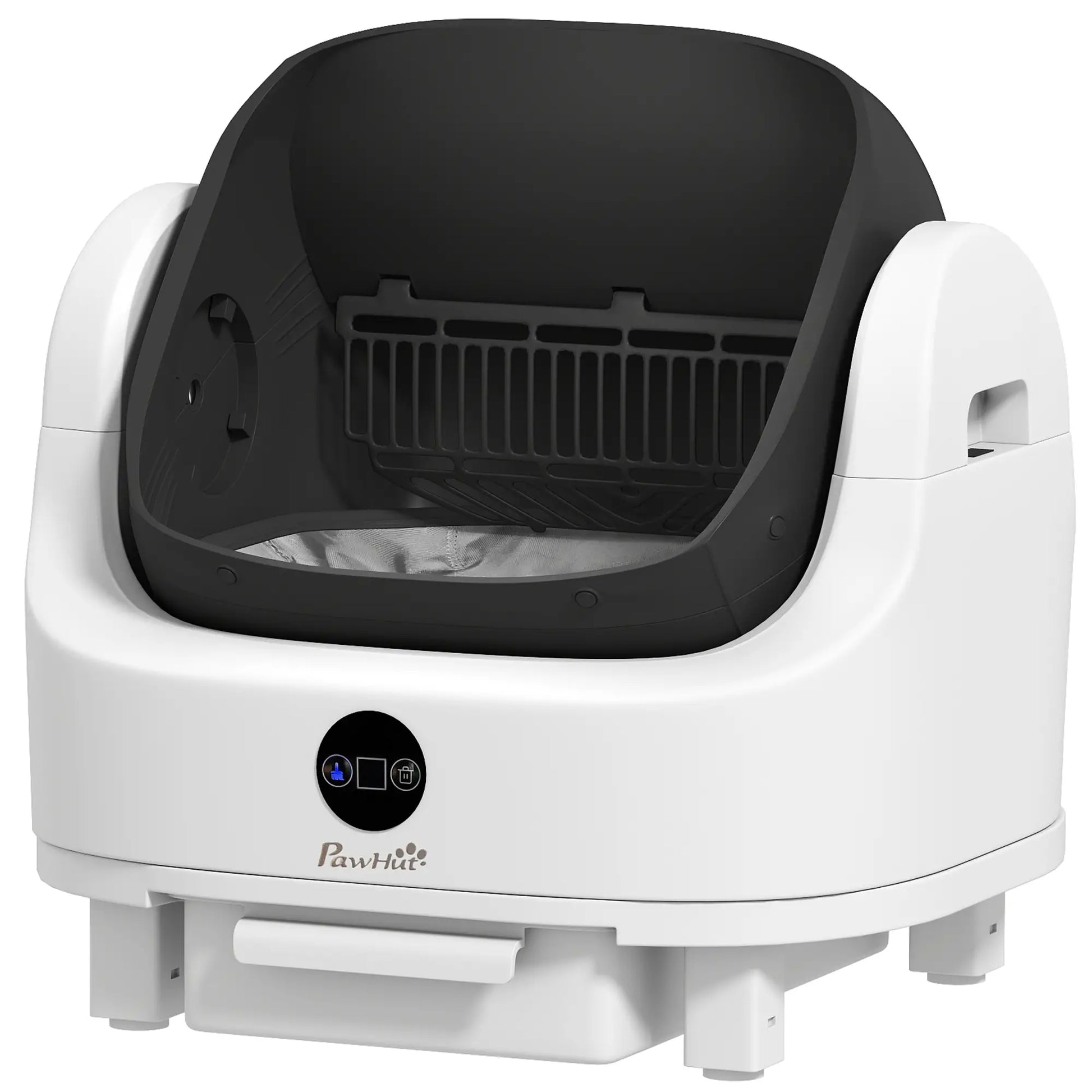 Open Top Self Cleaning Cat Litter Box, Automatic with Safety Protection Cat Litter Box Enclosures White, Black at Gallery Canada