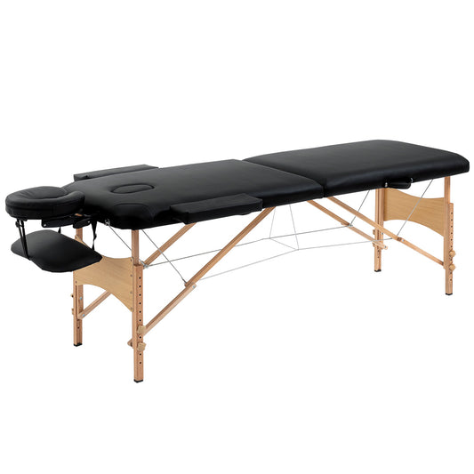 72 Inch Massage Table Bed Spa Facial Couch Table Adjustable Foldable with Free Carry Case Black at Gallery Canada