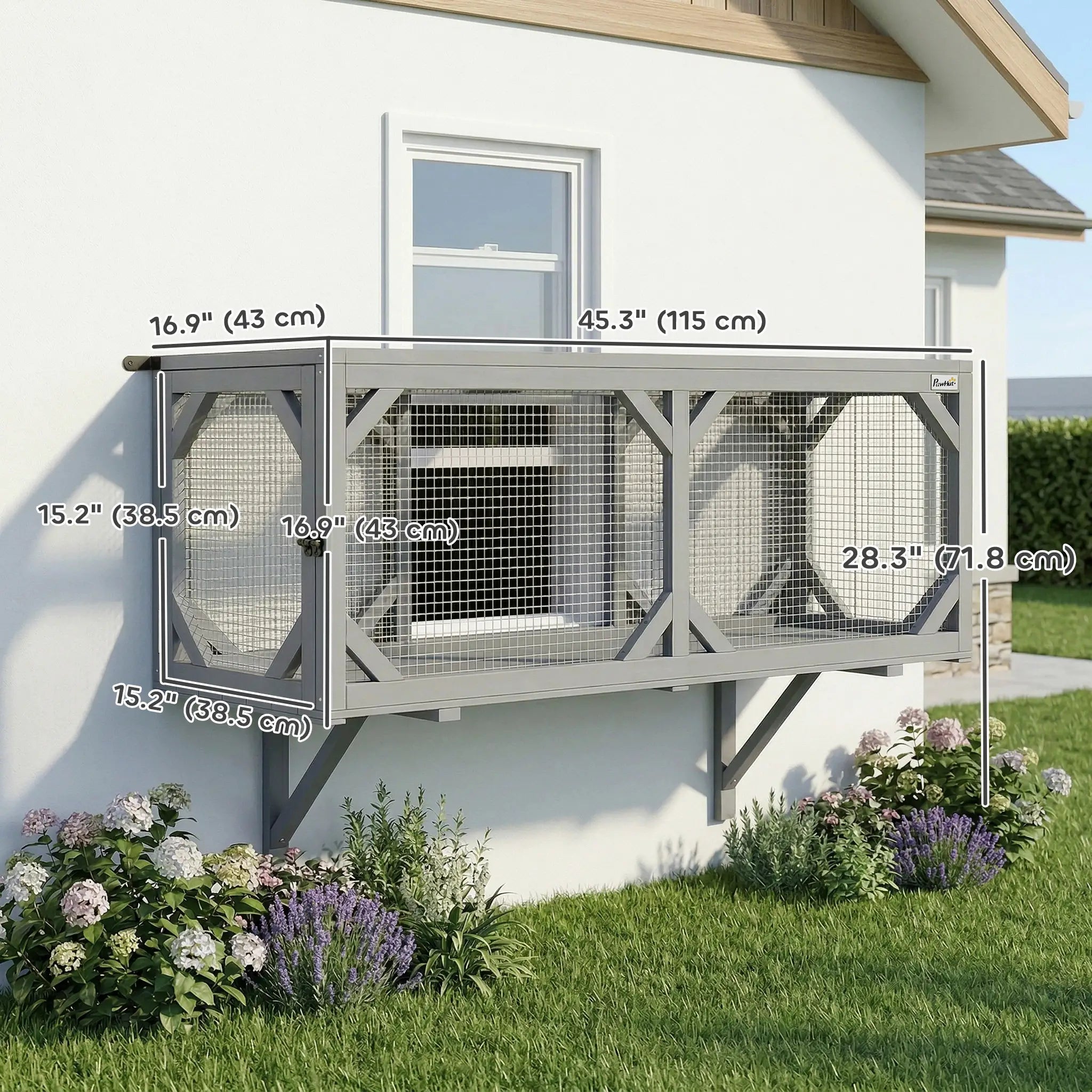 Wooden Cat Tunnel, Outdoor Cat Enclosure, 2 Doors, Extendable Design Outdoor Cat Enclosures at Gallery Canada